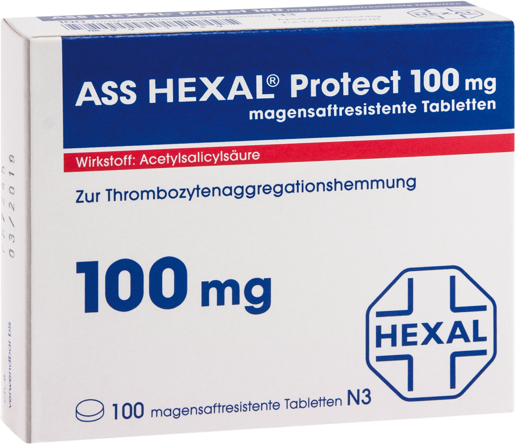 ASS HEXAL Protect 100mg magensaftresistente Tab