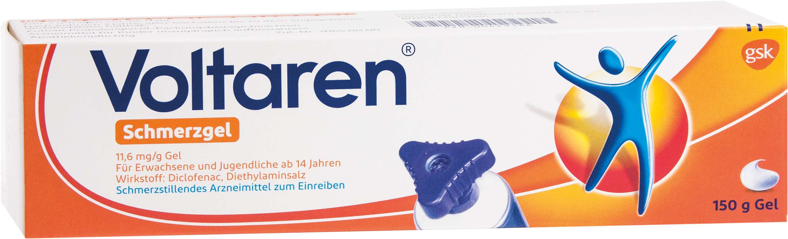 Voltaren Schmerzgel blauer Komfort-Drehverschluss