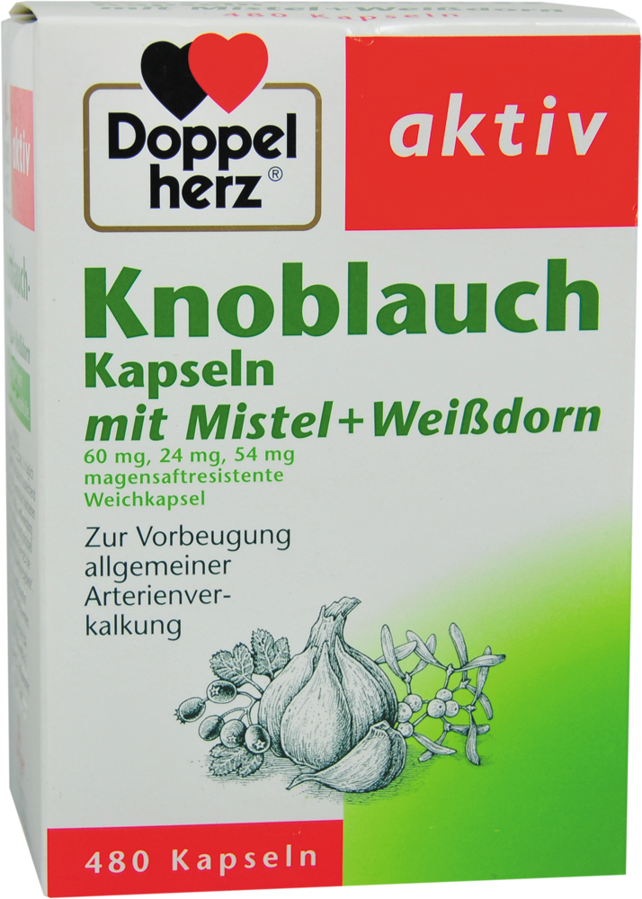 DOPPELHERZ KNOBLAUCH KAPSELN MIT MISTEL U.Weißdorn